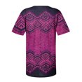 thumbnail image 5 of CEHVOM Femmes Mode Décontractée Imprimé Col Rond Ample Manches Courtes T-shirt Haut Blouse Chandail Liquidation, 5 of 5