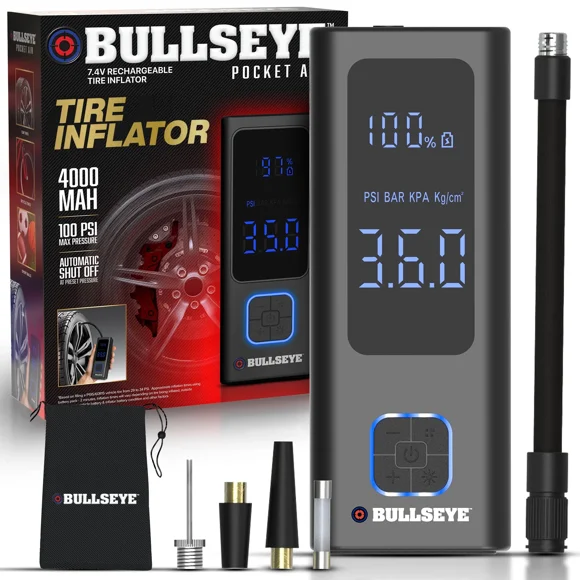 Refurbished Bullseye 6270 Pocket Air Tire Inflator Powerbank 100 PSI