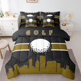 thumbnail image 1 of Ensemble de couette de jeu pour adolescents YST, thème sportif, 7 pièces, golf, reine, 1 of 4