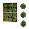 thumbnail image 2 of PEONAVET Christmas Ball Christmas Decorations 12 Piece Flocked Christmas Balls Christmas Decoration SetMultiple Styles Of Christmas Tree Decorations Can Also Be Used for Other Party, 2 of 6