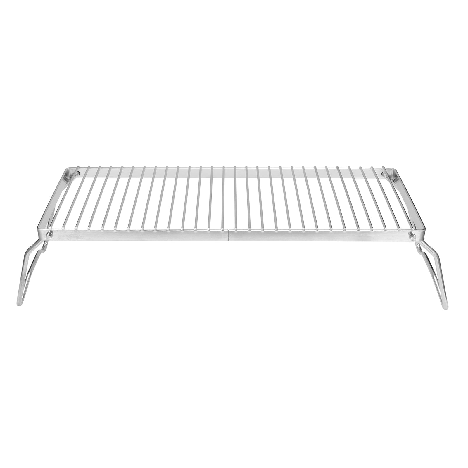 Portable Stainless Steel Heavy-Duty Grate Barbeque Grill, Sturdy Folding Campfire Grill, Anti-Corrosion for Picnic BBQ