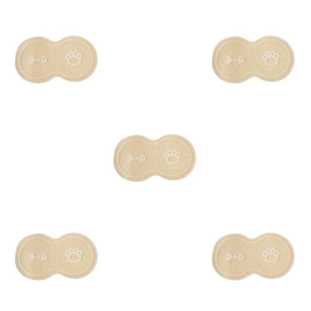 VONKY Durable And Long-lasting Cat Rug Cute And Practical Pet Mat Variety Of Styles Beige 5Set