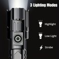 thumbnail image 3 of Dvkptbk Flashlight Portable USB Rechargeable Strong Light Flashlight Camping Essentials, 3 of 9
