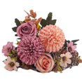 thumbnail image 2 of Artificial Roses Flower Bouquet With Hydrangea Roses Flowers Small Faux Arrangements For Wedding Table Centerpieces Kitchen Home Decorations Photography Props, 2 of 9