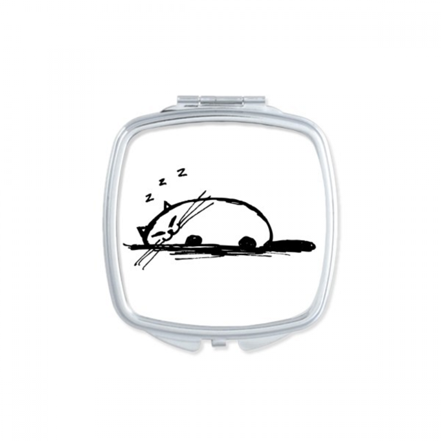 Curly Heavy Cat Sle Line Square Mirror Portable Compact Pocket Makeup Double Sided Glass