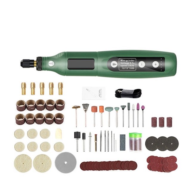 Meuleuse Sans Fil Perceuse Électrique Stylo de Gravure à 5 Vitesses Réglables Coupe Polissage Perçage Outil Rotatif avec Accessoires, Compact et Léger Portable