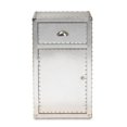 thumbnail image 4 of Bowery Hill Armoire de Rangement d'Accent en Métal de Style Mi-Siècle à 1 Porte, Argent, 4 of 11