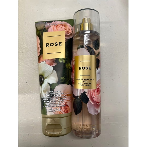 Bath and Body Works - Rose - Crème pour le Corps Ultra Shea et Brume Parfumée - 8 Oz 2018