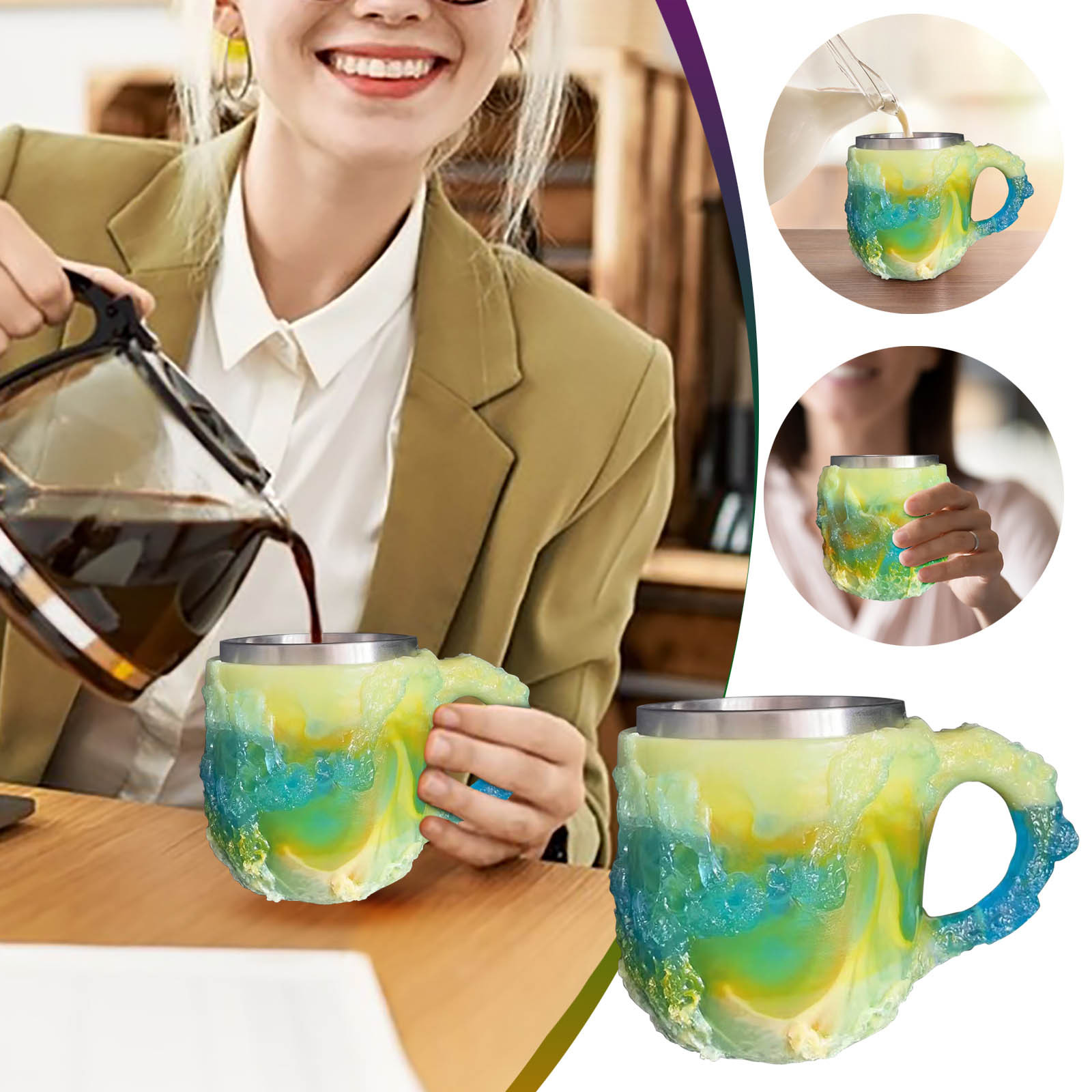 TIMIFIS une Tasse Tasses à Café en Cristal Appareils de Cuisine