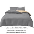 thumbnail image 3 of Washed Cotton Style 4-Piece Bedding Set Full/Queen Size Reversible Comforter Cover with Pillowcases Breathable Soft Bed Set for Dorm Room Home Decor, 3 of 6