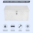 thumbnail image 3 of BeesClover 20 Inch Aluminum Diamond Plate Tool Box With Lock and Keys, Heavy Duty Waterproof Truck Storage Organizer Chest for Pick Up Truck Bed, Rv Trailer/Van With Side Handle, 3 of 6