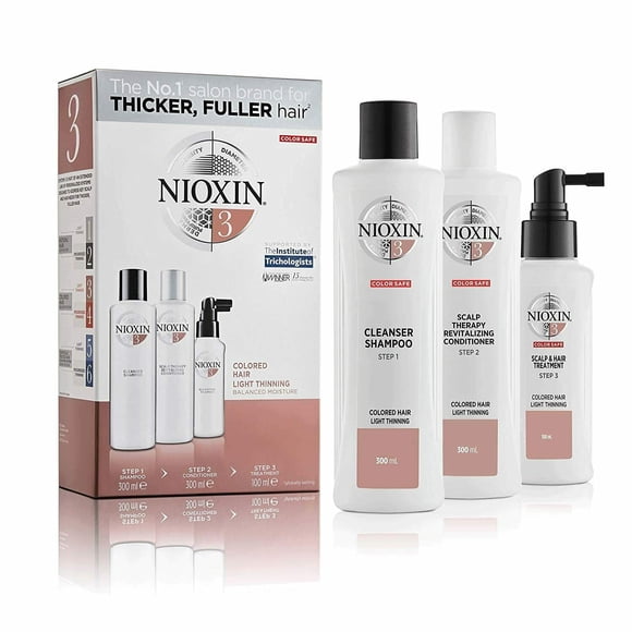 (Prix Spécial) Nioxin Trousse System 3 Pleine Grandeur_ 300 Ml+300 Ml+100 ml _ Nouvel Emballage
