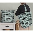 thumbnail image 5 of Soimoi Green Viscose Chiffon Fabric Mountains & Text Print Fabric by the Yard 42 Inch Wide, 5 of 5