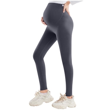 Haimao Leggings de Yoga de Maternité Opaques pour l'Entraînement en Liquidation, Doux et Extensibles, Leggings de Grossesse par-Dessus le Ventre
