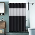 thumbnail image 1 of LSLJS Rideau de Douche pour Salle de Bain, Rideau de Douche Moderne d'Hiver pour le Bain 71 X 71 Pouces, Ensemble de Rideaux de Douche Longs, Style Hôtel avec Fenêtre Supérieure Translucide, Rideau de Douche, 1 of 9