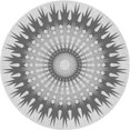 thumbnail image 1 of Ahgly Company Tapis de Zone Rond Gris Transitionnel pour Intérieur Lavable à la Machine, 3 Pieds Rond, 1 of 7