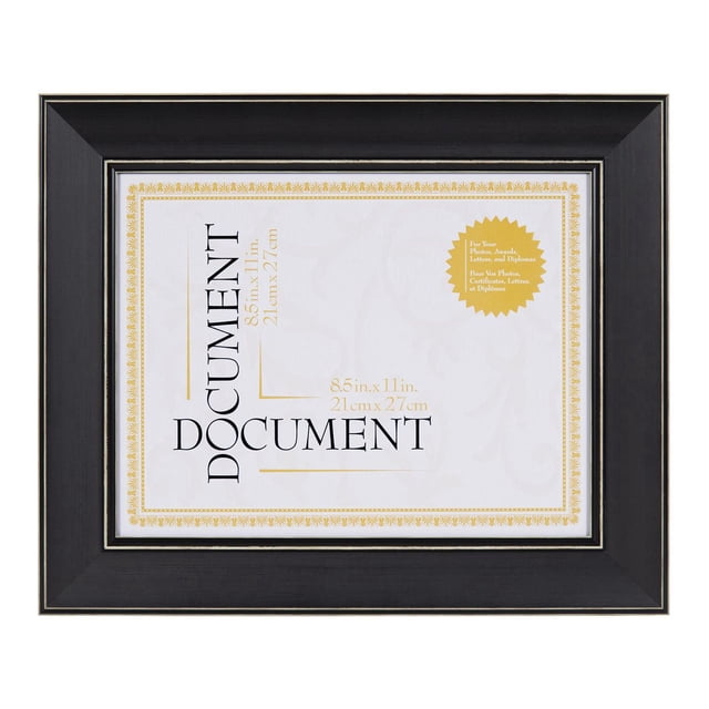 Cadre à document Bagnell noir de DesignOvation 21 cm x 27 cm