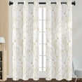 thumbnail image 1 of Innerwin Curtain Floral Window Drape Blackout Eyelet Top Panel Grommet Modern Home Decor Light Filtering Style 10 W:52"x H:72", 1 of 2
