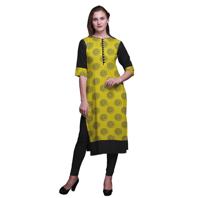 Bimba Kurta Tunique Ethnique Imprimée pour Femmes, Tenue d'Été Droite