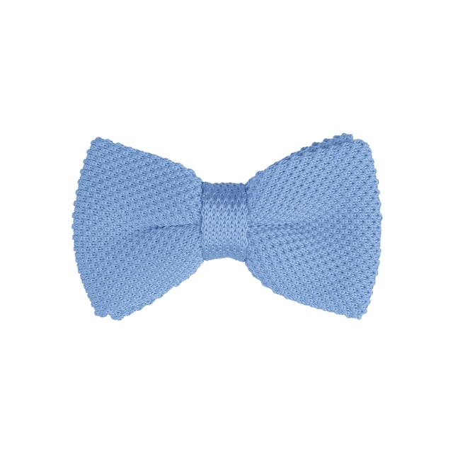 INSPIRE CHIC Men's Pre-Tied Bow Ties Adjustable Strap Solid Color Knitted Bowtie Light Blue