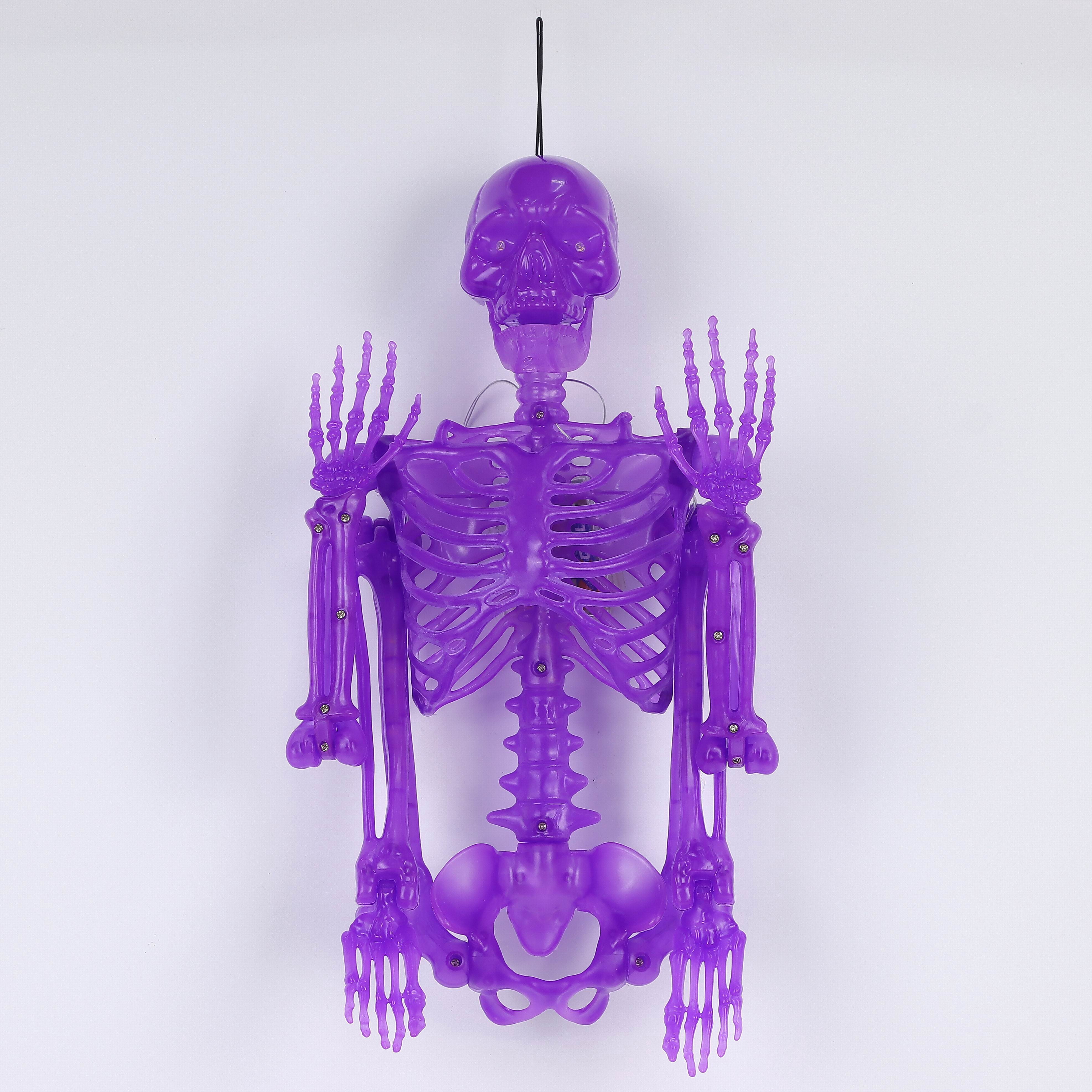 Halloween 36‑Inch Led Purple Skeleton With Multi‑Changing Light Effects