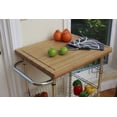 thumbnail image 3 of TRINITY - Desserte avec planche à découper en bambou EcoStorage™ - Chrome, 3 of 6