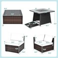 thumbnail image 4 of Costway 7 PCS Patio Furniture Set with 35" Propane Gas Fire Pit Table & Waterproof Cover Navy, 4 of 10