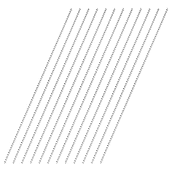 12 Pack 304 Stainless Steel Round Rod 1/8" Diameter 12" Length Solid Rod