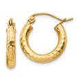 thumbnail image 1 of Boucles d'Oreilles Créoles Rondes en Or Jaune 14k 3mm, 1 of 7