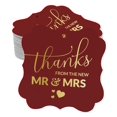 thumbnail image 1 of Inkdotpot Real Gold Foil Thanks From The New Wedding Tags Favor Bracket Shape Hang Pack Of 100 Paper Tags, 1 of 7