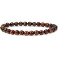 thumbnail image 1 of Bracelet Extensible en Perles Rondes de 6 mm en Oeil de Tigre Rouge AA Naturel 7 Pouces Unisexe, 1 of 3