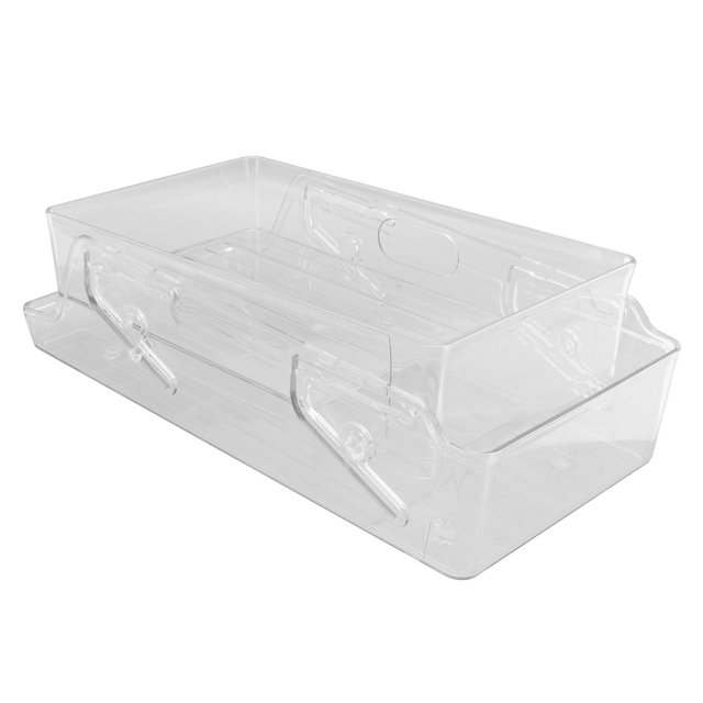Collecteur de Boissons Roulantes, Collecteur de Boissons Roulantes Automatique pour Réfrigérateur, Support à Double Couche en Plastique pour Bouteilles de Boissons Soda et Jus de Fruits