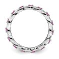 thumbnail image 2 of Sterling Silver Stackable Expressions Created Pink Sapphire Ring Size 7, 2 of 3