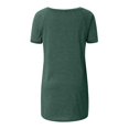 thumbnail image 4 of TIMIFIS T-Shirt pour Femmes à Col Rond, Manches Courtes, Imprimé Floral, Ourlet Asymétrique, 4 of 5