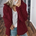 thumbnail image 1 of Womens Winter Parka Jackets Long Sleeve Cardigan for Womens Warm Polar Fleece Jackets Plus Size Winter Coats Open Front Overcoats Withe Pockets Chaquetas de Mujer Casual, 1 of 6