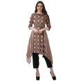 thumbnail image 2 of Moomaya Ensemble Tunique Indienne Haut et Pantalon Manches 3/4 Imprimé Kurta Kurti de Designer pour Femmes, 2 of 6