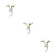 thumbnail image 3 of Wweixi Coat Hooks Easy To Install And Wide Application For Added In Daily Life White gold (deer) 3Set, 3 of 6