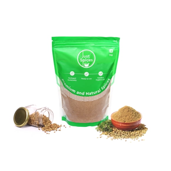 Just Spices - Coriander Powder (Dhaniya Powder), 1 kg (2.2 lb), Product of India, Ground Spices