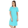 thumbnail image 4 of Inkmeso Robe T-Shirt d'Été Décontractée Unie pour Femmes, Coupe Ample, Tunique à Manches Courtes, Robe de Nuit, 4 of 7