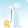 thumbnail image 2 of O-055 White Transparent Plastic Water Cup 500Ml Square Minimalist Daily Hydration, 2 of 6