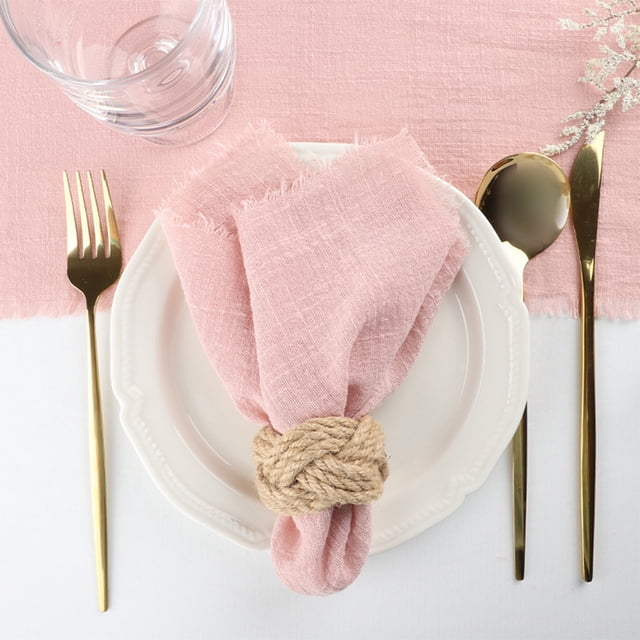 Tassel Napkin Cloth Pleated Square Mouth Cloth Western Table Setting Linen Placemats