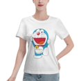 thumbnail image 1 of T-Shirt Basique à Manches Courtes pour Femmes Doraemon, 1 of 6