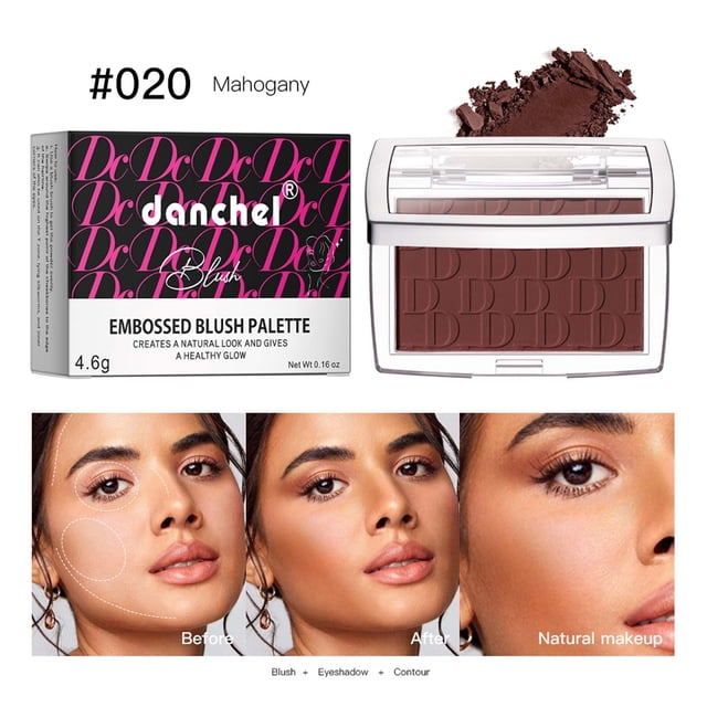Holiday Deals! Gspmoly Blush Makeup, Six Color Relief Powder Blusher Natural Nude Makeup Matte Rouge Powder Blusher Border Facial Powder Blusher 4.6G Cream Blush