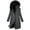 Dark Gray4, variant on Babysbule Winter Jackets for Women Clearance Fashion Women Hooded Outwear Ladies Warm Coat Long Padded Slim Jacket