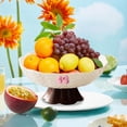 thumbnail image 4 of RKSTN Fruit Plates 9.84 Inches Fruit Plates High Value Lights Pitches Fruit Plates Household Living Room Coffee Table Candy Plates Upscale Snack Plates Placement Plates, 4 of 5