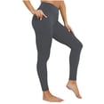 thumbnail image 1 of Qertyioot Womens Yoga Running Leggings with Pocket Winter Fashion Solid Color Double Comfortable Tight, 1 of 6
