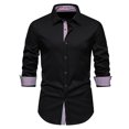 thumbnail image 1 of RXIRUCGD Chemise en Jean Décontractée pour Homme à Manches Longues avec Boutons, Poches et Col Rabattable, Noir, Taille : S, 1 of 9