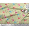 thumbnail image 2 of Soimoi Poly Georgette Fabric Flamingo Bird Print Sewing Fabric Yard 52 Inch Wide, 2 of 3