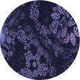 thumbnail image 1 of Ahgly Company Machine Washable Indoor Square Transitional Deep Periwinkle Purple Area Rugs, 3' Square, 1 of 7