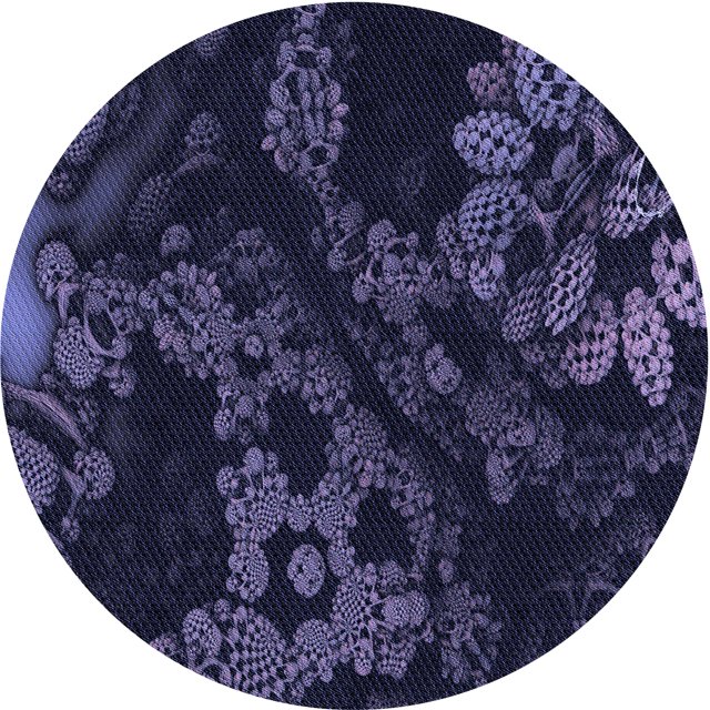 Ahgly Company Machine Washable Indoor Square Transitional Deep Periwinkle Purple Area Rugs, 3' Square